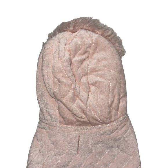 NWT Top Paw Pink Fur Faux Velvet Jacket Hoodie Hooded Outerwear Dog S - Picture 2 of 7